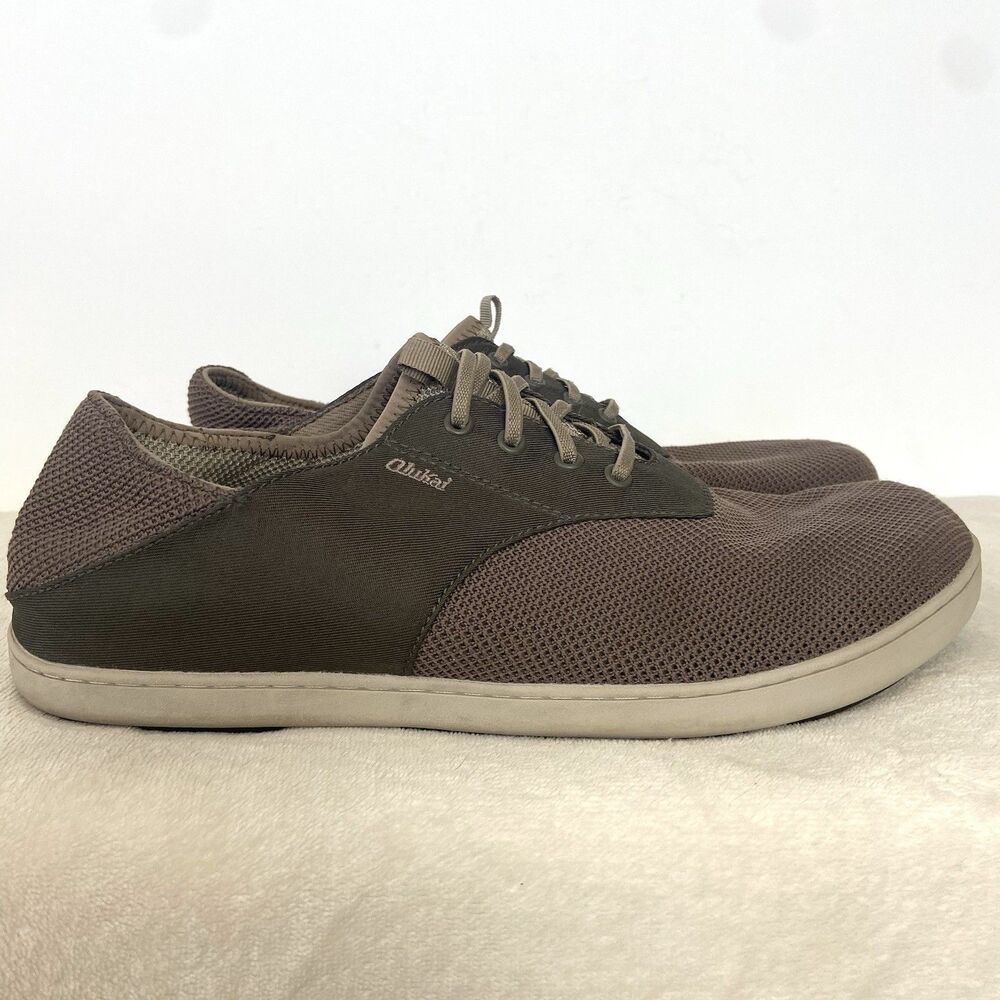OluKai Nohea Moku No Tie Slip On Boat Shoes Brown Size 10.5